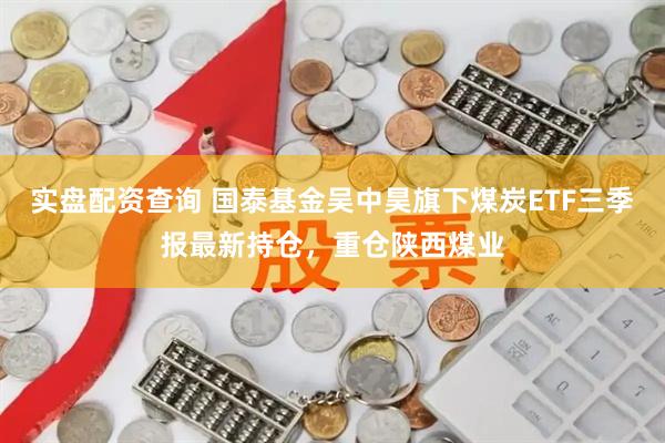 实盘配资查询 国泰基金吴中昊旗下煤炭ETF三季报最新持仓，重仓陕西煤业